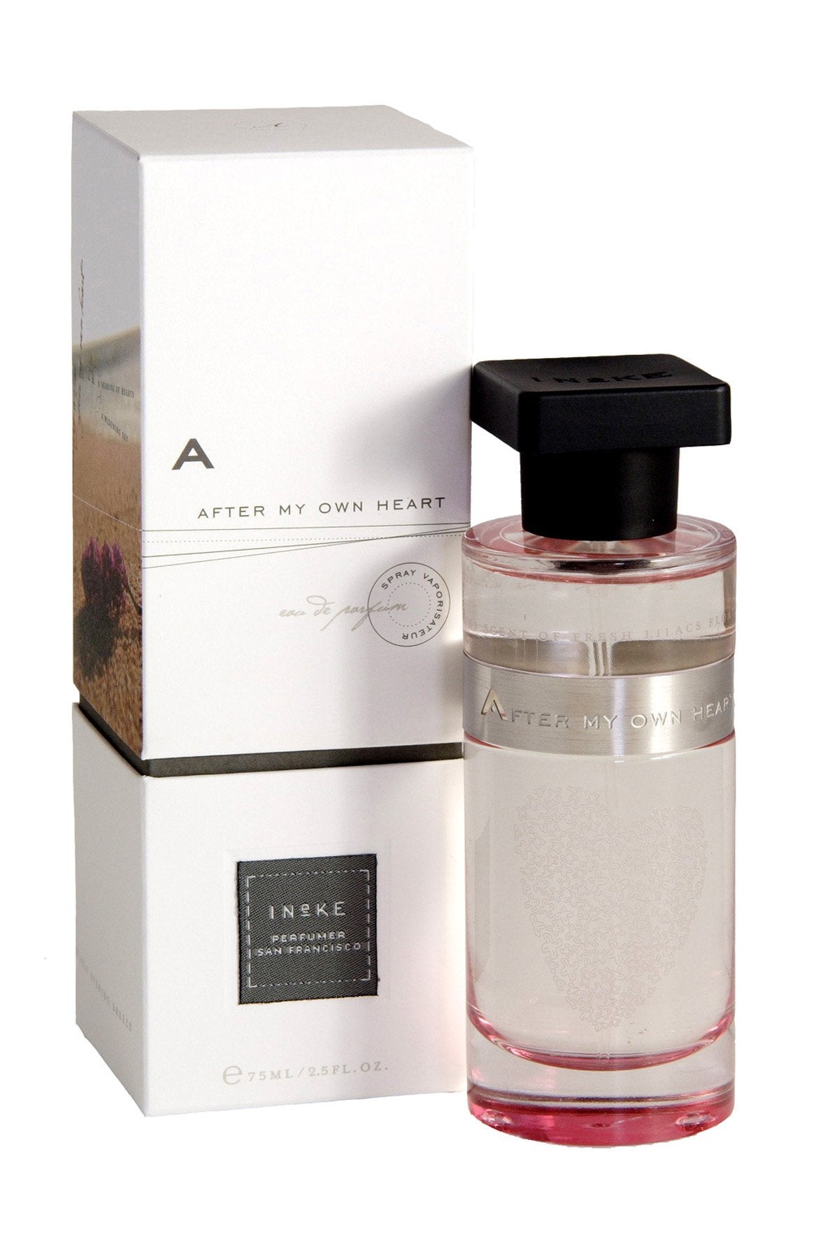 Ineke After My Own Heart, is a scent inspired by the romantic and wistful lilac. Its blossoms open in the early morning sun setting the stage for the sandalwood and heliotrope notes that follow.