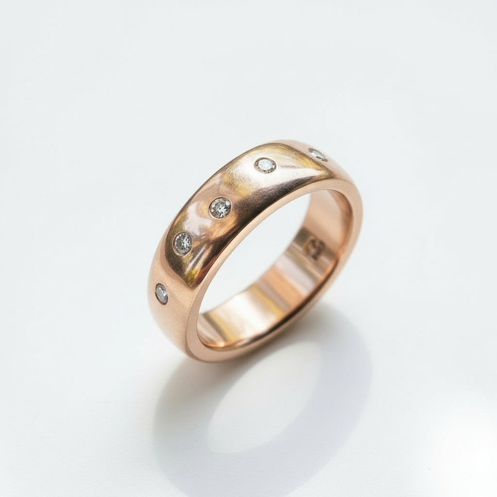 Jeffrey Levin / Ring / Wedding Band / Scattered Diamonds