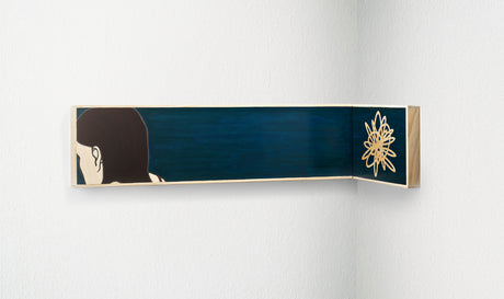 Artist Jeffrey Palladini That Thing That Follows You is a unique art work that can be hung around a corner, on a straight wall connected or with space in between. This piece tackles Jeffrey's  thesis of the influence on our lives of things just outside our control. His Fundamental Forces is a reflection series that looks at what remains as time moves forward, but part of us doesn't change.