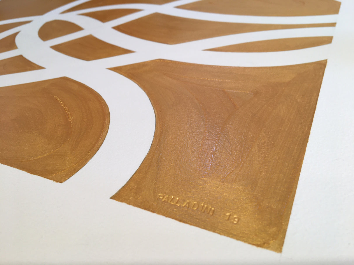 Jeffrey Palladini Fine Art Oil on Paper_Thread Series 14 Detail Signature