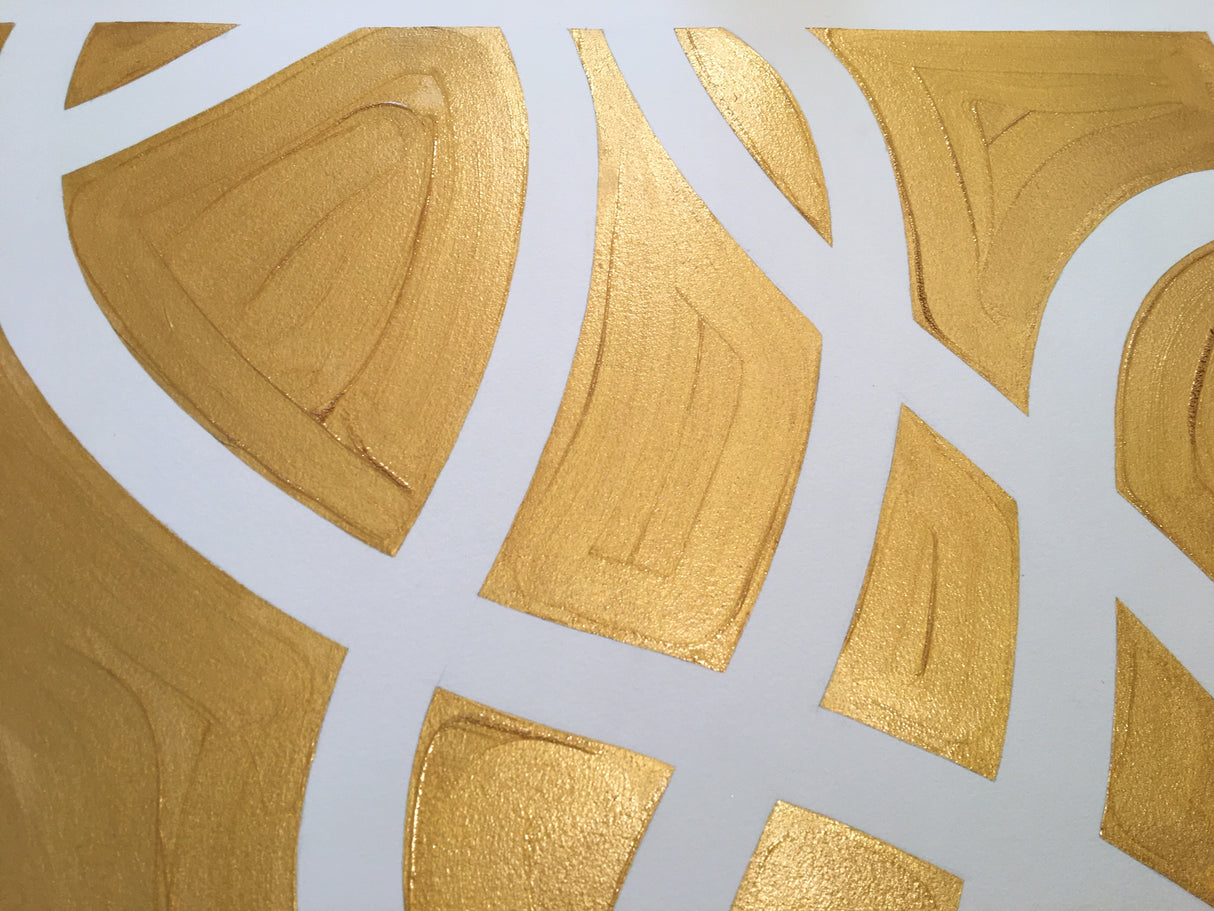 Jeffrey Palladini Fine Art Oil on Paper_Thread Series 14 Detail Close Up