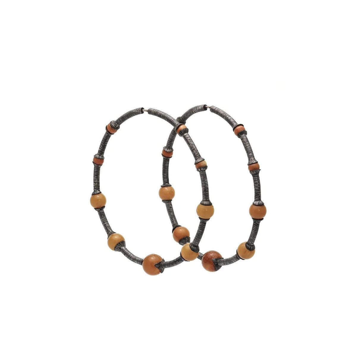 Mariella Pilato_Galactic Hoop Earrings_Baltic Amber_s