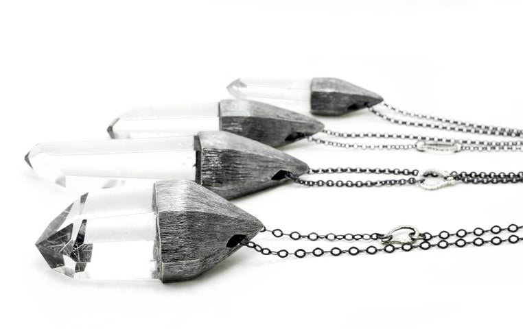r jewelry, like these crystal necklaces with their structural density. Crystal Home design group of necklaces featured.