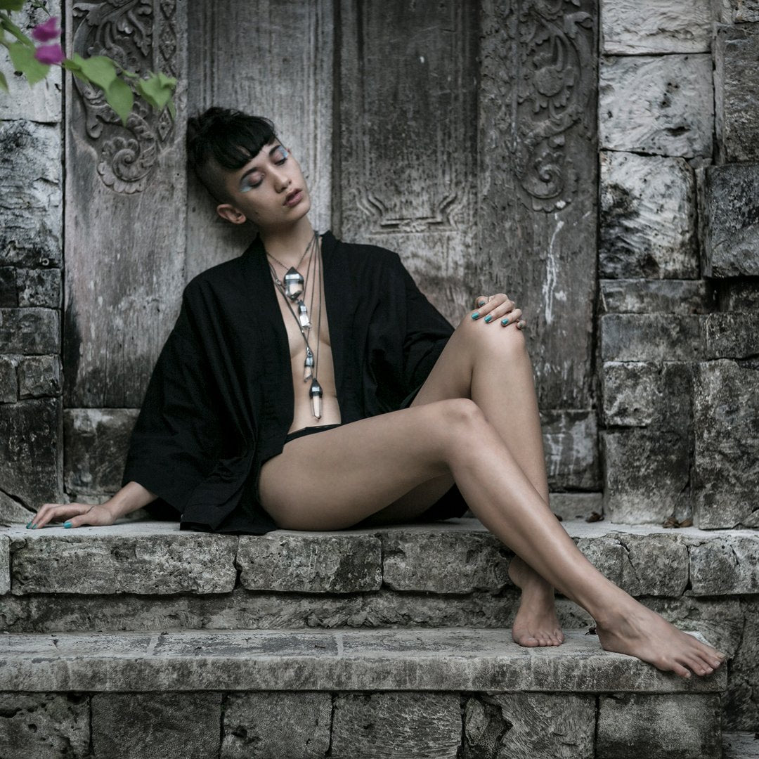 r jewelry, like these crystal necklaces with their structural density. Crystal Home design group of necklaces featured.