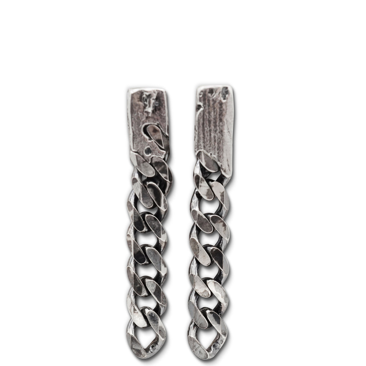 These edgy chain link earrings add great texture!