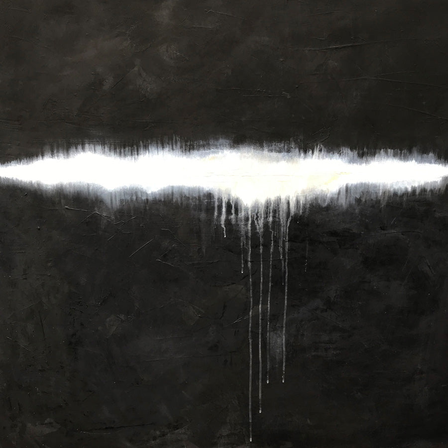 Rachel Hebert and Kate Nicholson collaboratively paint. This series uses pumice and acrylic layers to create a sculptural texture.