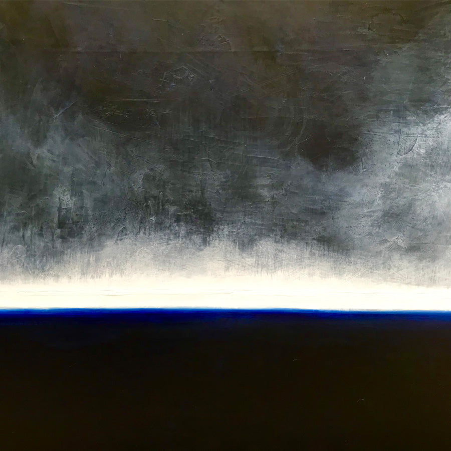 Rachel Hebert and Kate Nicholson collaboratively paint. This series uses pumice and acrylic layers to create a sculptural texture.