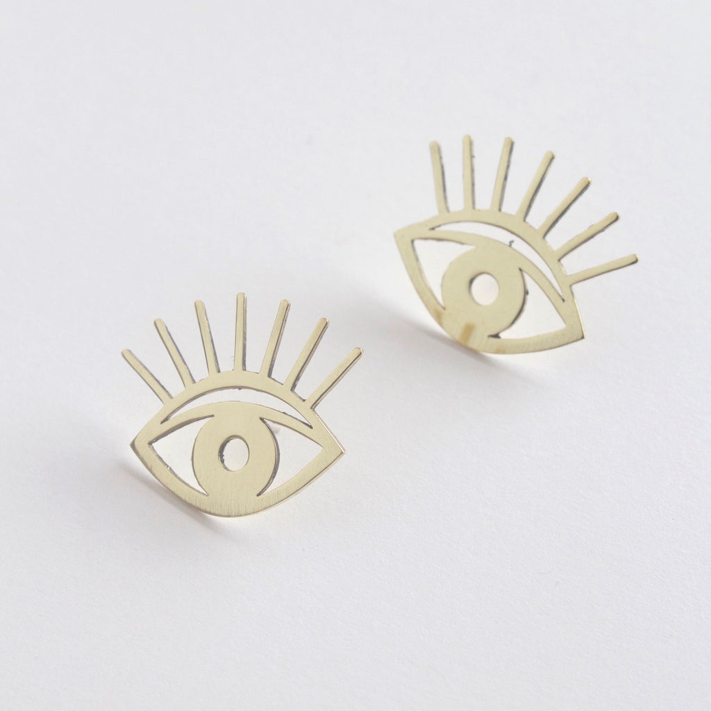 Iconography that celebrates the Golden Years. Yellow Jewellery Eye earrings remind us that beauty is in the eye of the beholder and these golden eyes are the window to the soul. 