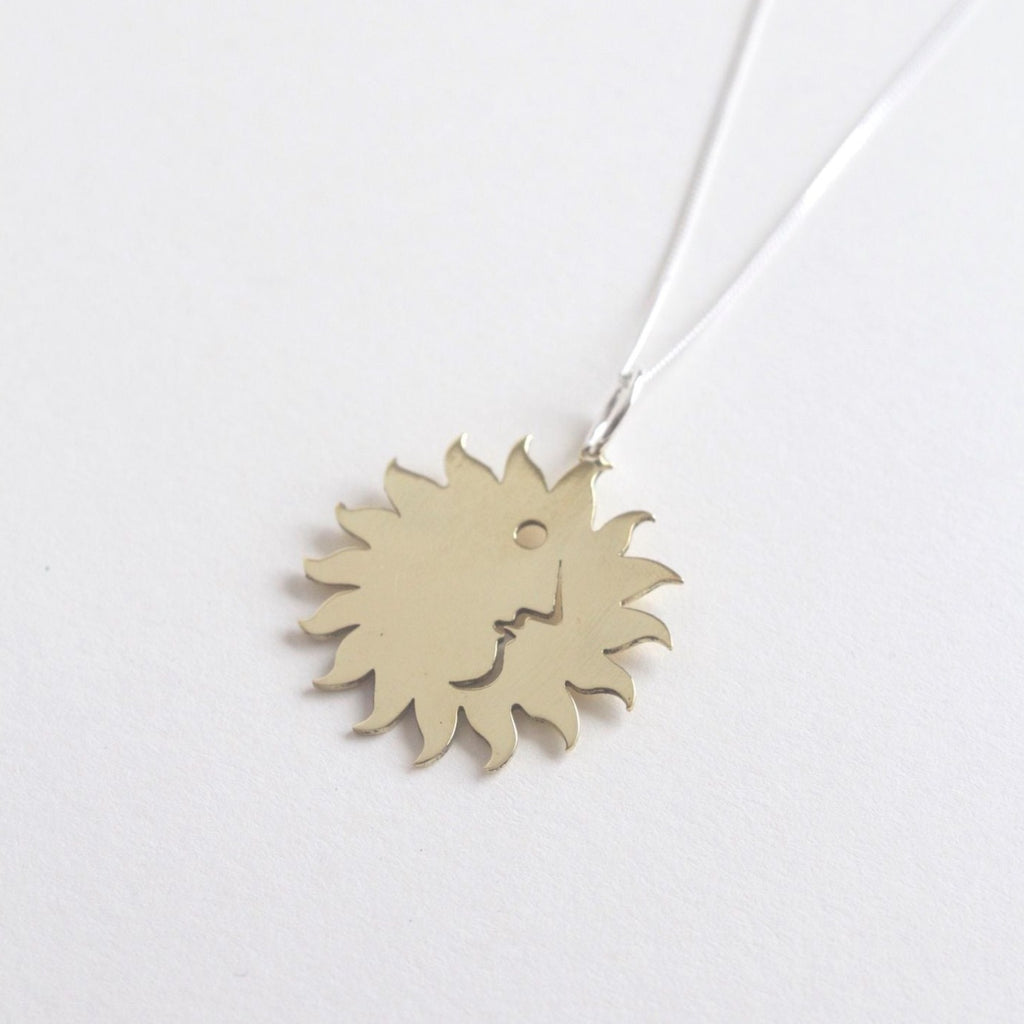 Yellow Jewellery Sol of the Sun Gangs necklace is a stylish, illustrated cut-out sun face design that brings the energy of the only star in our solar system!