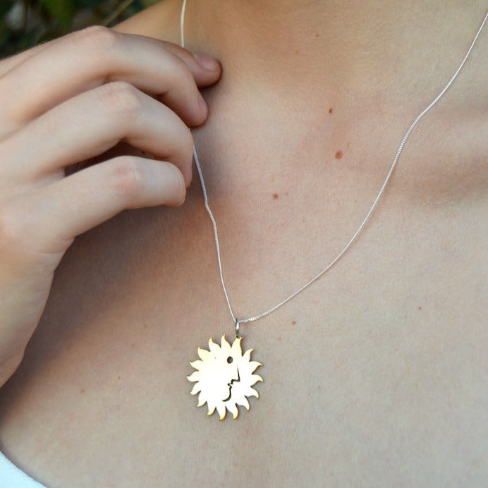 Yellow Jewellery stylish, illustrated cut-out sun face design that brings the energy of the only star in our solar system!