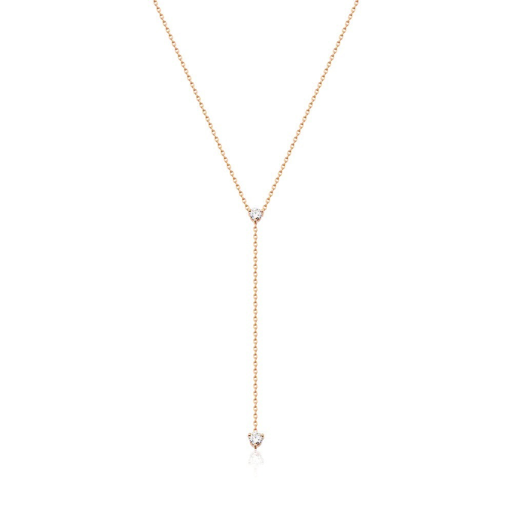 Betul Malik Fine Jewelry / Necklace / Per Diem 2 Diamond Y Necklace