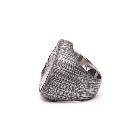 Mariella Pilato Black Tourmaline Square Ring side view