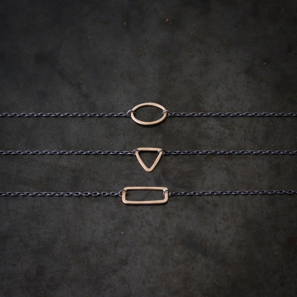 Esther Metals / Necklace / Golden Triangle / Geometric Totem