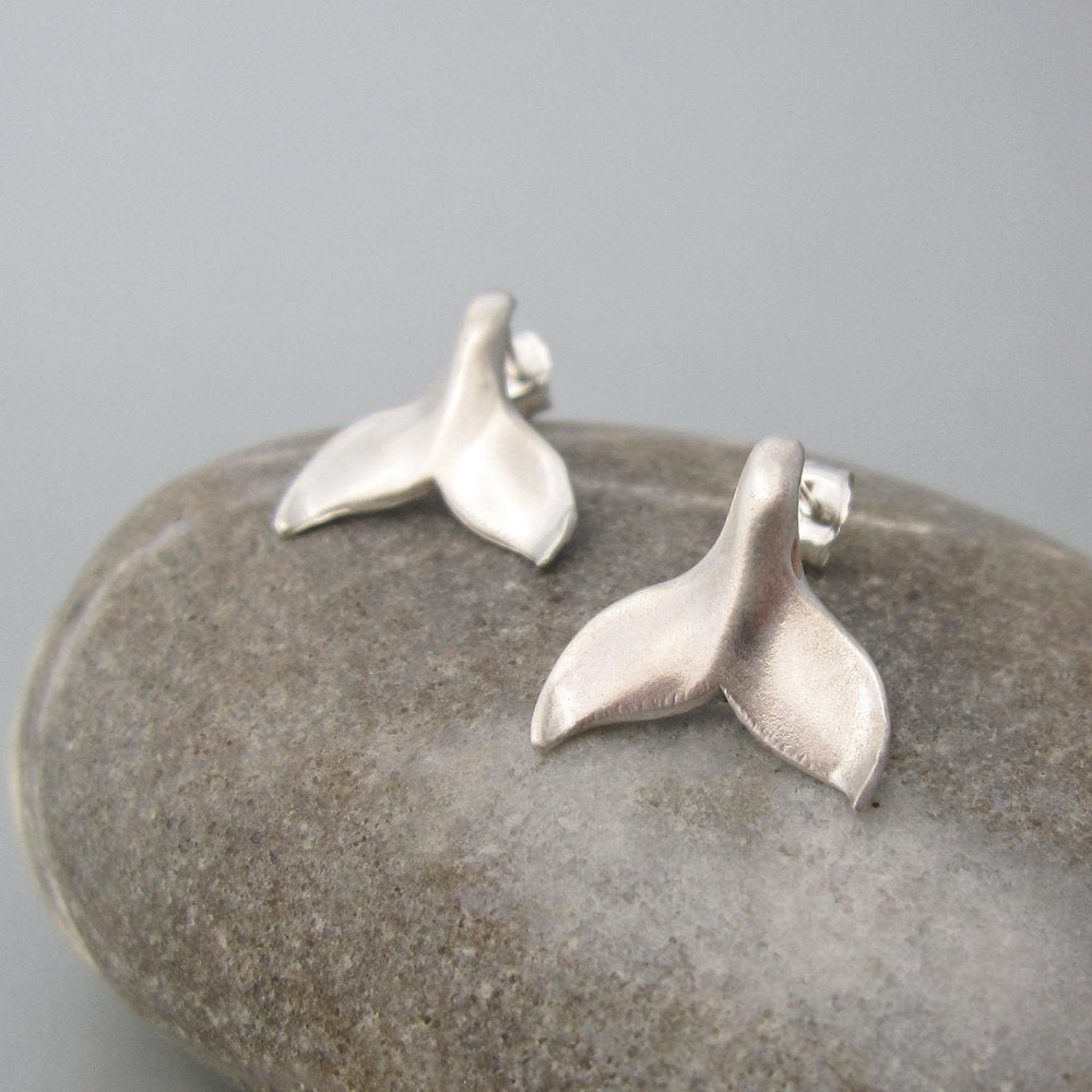 Whale Tail sterling silver earrings by marine biologist Maddalena Bearzi