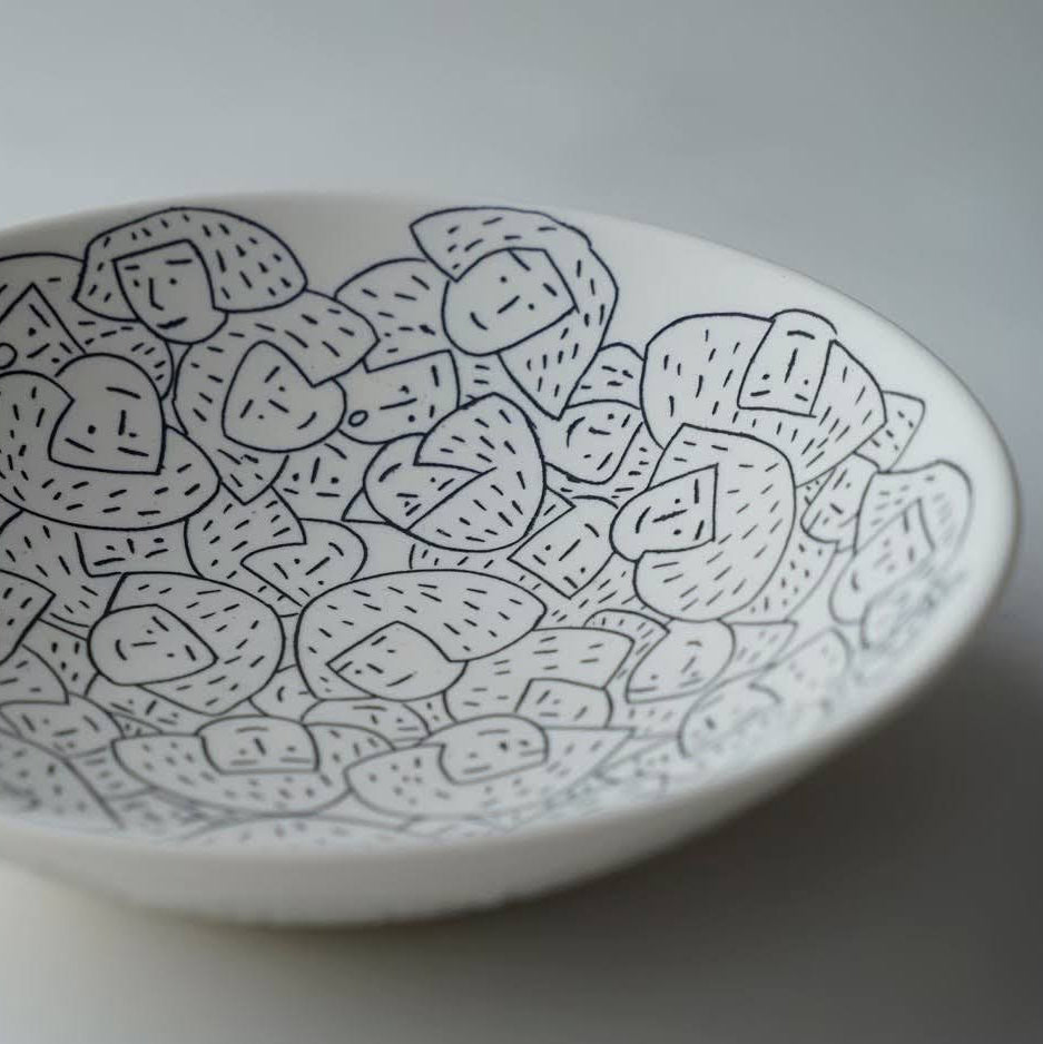 Kikuko Kohno Wheel Thrown Porcelain Hand Illustrated Ceramics
