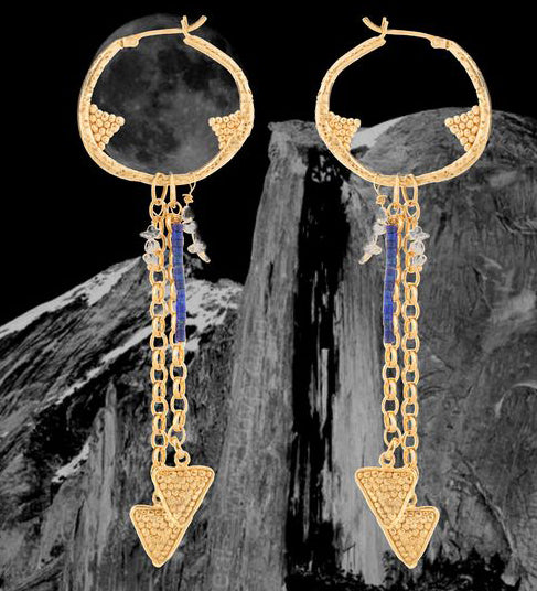 Loren Lewis Cole Regal Arcus Dangling Hoops. Loren Lewis Cole jewelry at Poet and the Bench. 