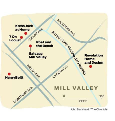 San Francisco Chronicle Travel: Mill Valley Design Destinations & Poet and the Bench