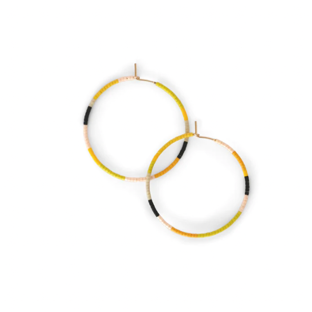Large A Yellow Sun hoops