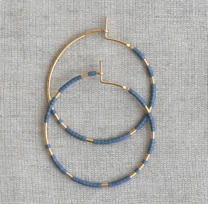 Abacus Row / Earrings / Pan Hoops