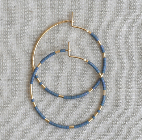 Abacus Row / Earrings / Pan Hoops