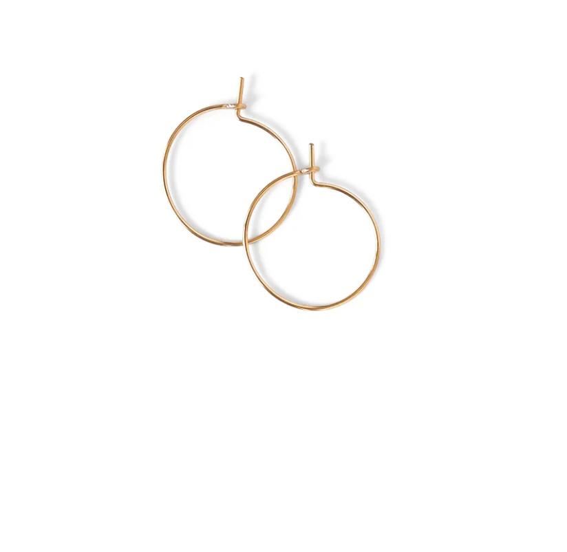 Abacus Row / Earrings / Simple Hoops