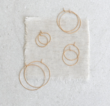 Abacus Row / Earrings / Simple Hoops