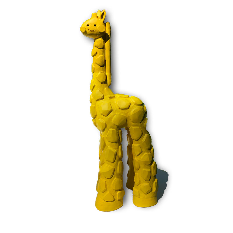 Oswald is a fab yellow giraffe with two faces. Part of Austyn's Happy Team, this sculpture has individually applied texture!