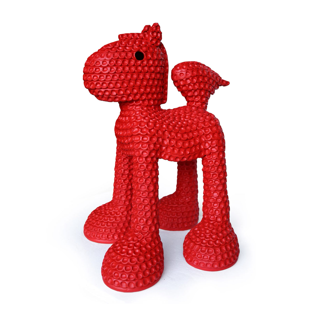 Sparta is a big red pony and part of Austyn's Happy Team. A four-legged strong sculpture with thumbprint texture!