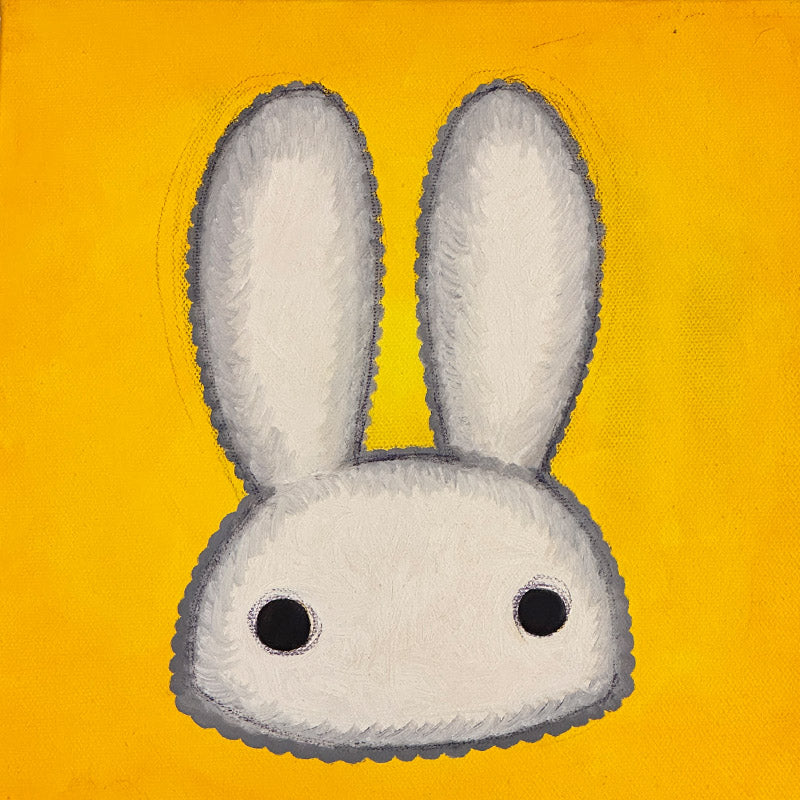 Austyn has taken her high vibration happiness bunnies to canvas! This is Gum Drop, a folk-pop character from Austyn Taylor’s imagination painted in oil on canvas. Spreading joy, love, optimism and hope!