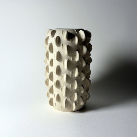 Cacti Vase. From the Desert Rising collection, inspired by the resilient plants of the desert, their forms, textures, surprising variety, and their tough defenses of spikes and thorns. Avigail Remak makes one of a kind ceramic vases, baskets and bowls.&nbsp;