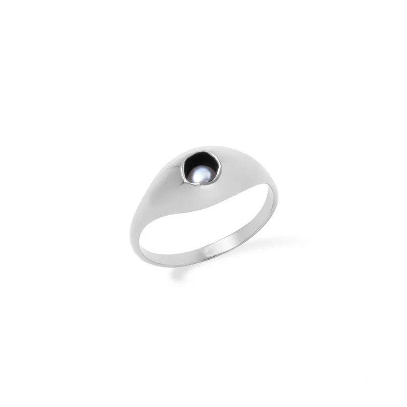 Carina Hardy Pearl Dome Ring in Sterling Silver 