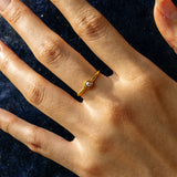 Carina Hardy Pearl Solo Solitaire Ring  in 22K Gold Vermeil on Model