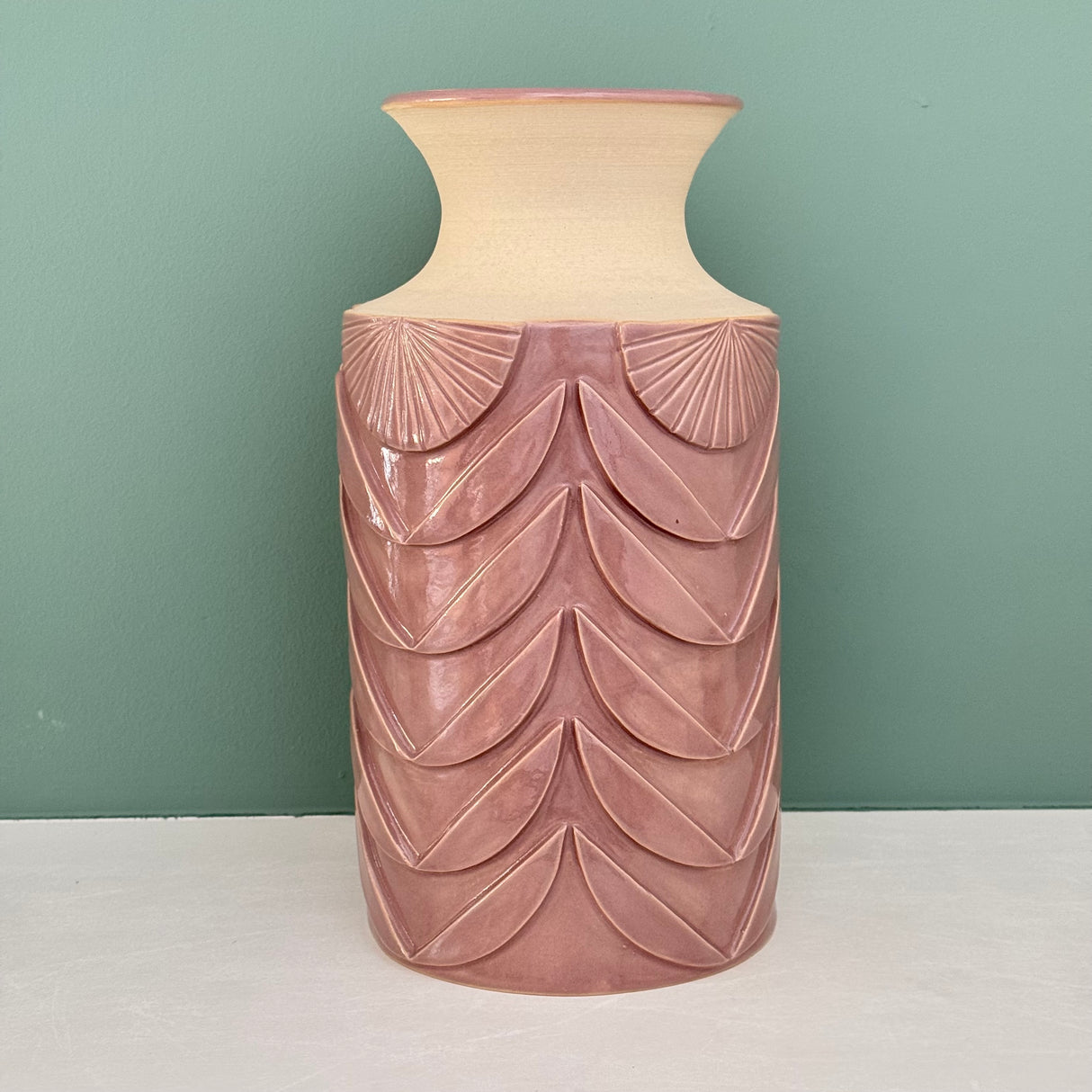 Julems / Ceramics / Vase / Relief Design / Tall