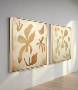 Two abstract wall art pieces by Danielle Hutchens from the series Between Soil and Sky