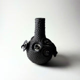Dark and Spiky Vase by Avigail Remak From the Desert Rising collection, inspired by the resilient plants of the desert, their forms, textures, surprising variety, and their tough defenses of spikes and thorns. 