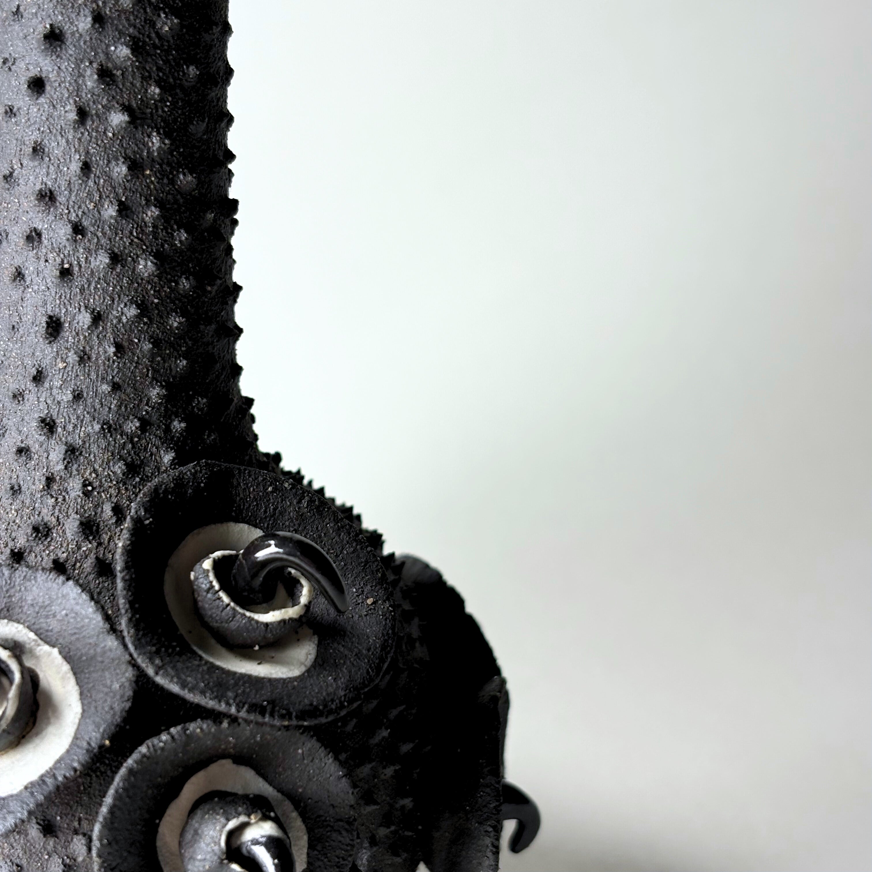 Avigail Remak Ceramics | Dark and Spiky Vase | Poet and the Bench