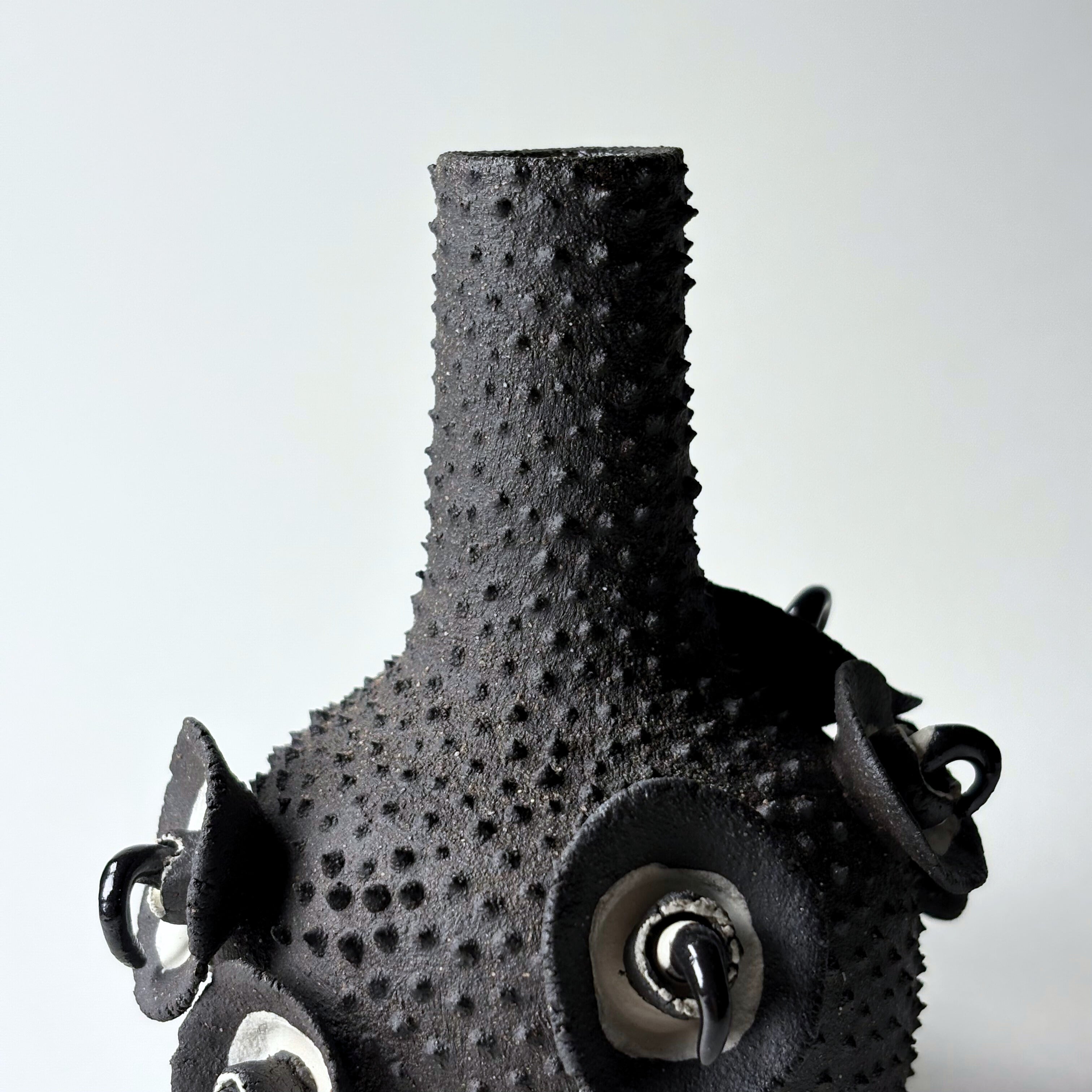 Avigail Remak Ceramics | Dark and Spiky Vase | Poet and the Bench