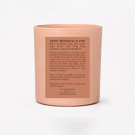 Ethereal Fog Golden Gate has notes of Marine Layer, Bay Laurel, Sage, Tomato Leaf, Ylang Ylang, Eucalyptus, Cypress and Douglas Fir.
