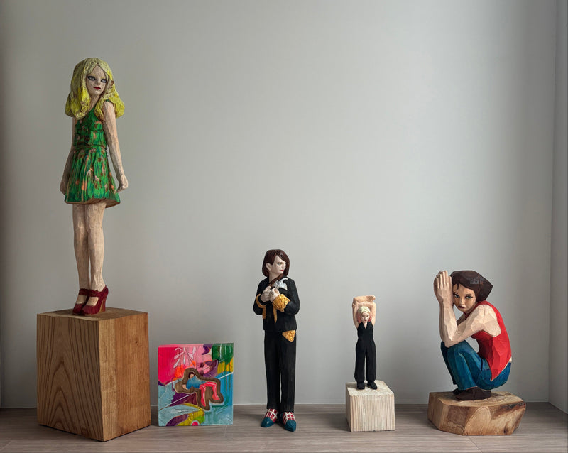 Hideki Iinuma Wood Sculpted Female Figures