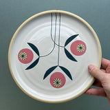 wall hanging plate for your gallery wall! We love the pink triple flower aesthetic by Julems Ceramics