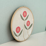 Julems / Ceramics / Hanging Plate / Pink Triple Flower