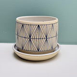 Julems / Ceramics / Planters / 4 inch / Geometric Diamonds