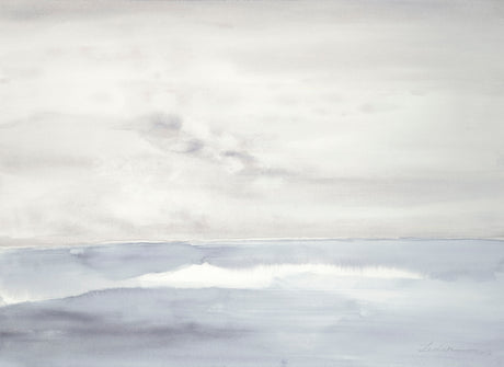 Watercolor of Stinson Beach in September by artist Ilysa Leder