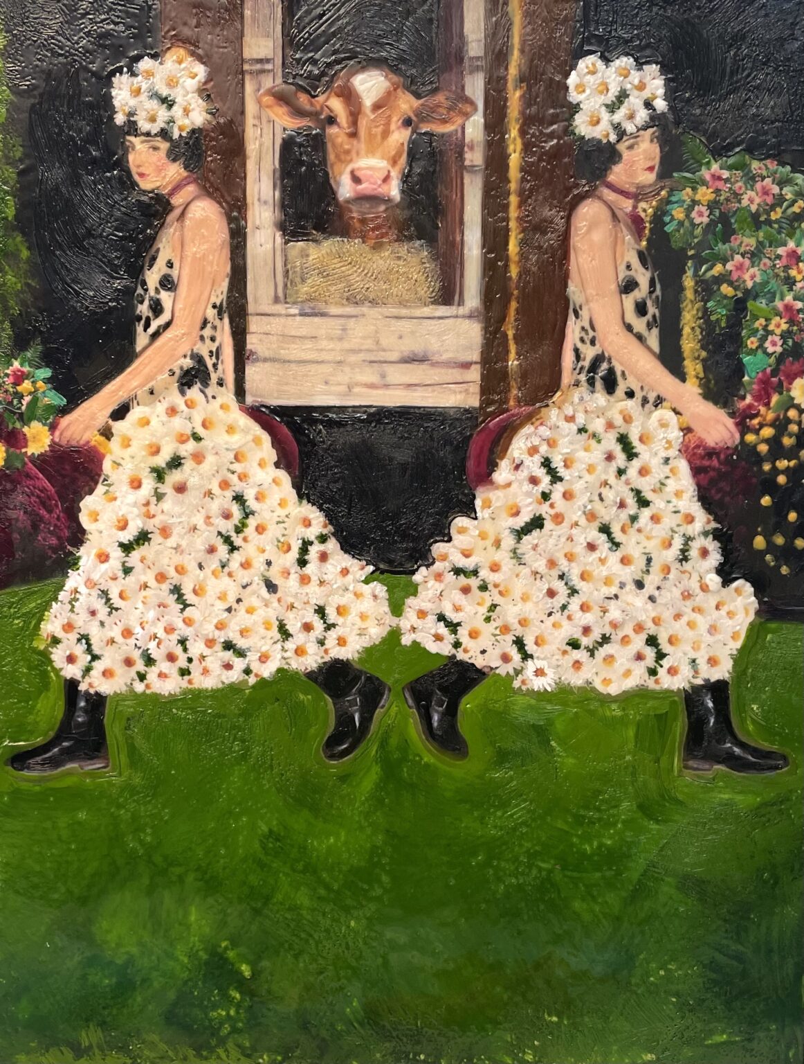 Linda Benenati / Art / Encaustic / Don't Walk Away Rene