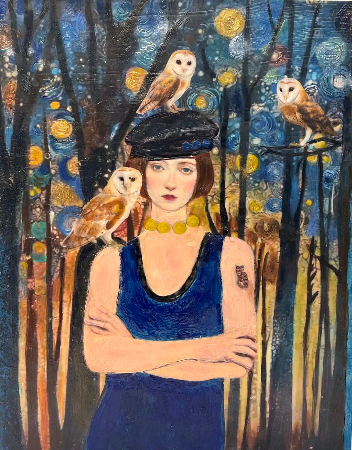 Linda Benenati / Art / Encaustic / Owlette