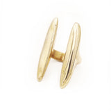 Lotte Leopard Jewelry / Rings / Open Double Bar Long Sulis Ring