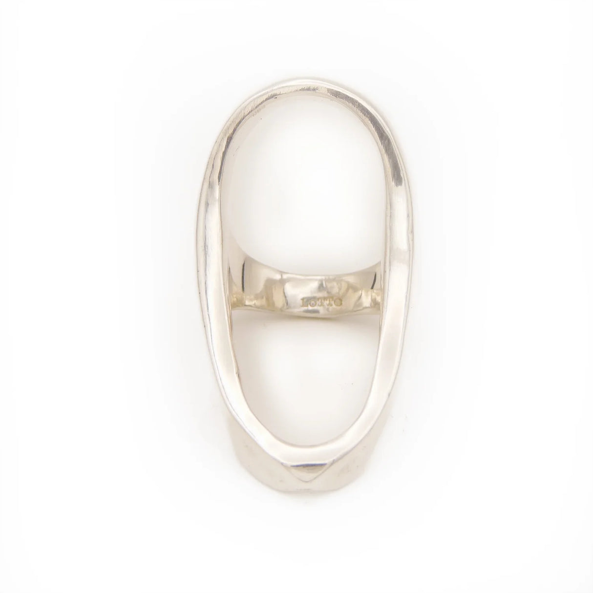 Sterling Silver oval ring. It's the airy space that grabs attention, not to mention the bold form of Lotte's open oval "Brunel" ring! 