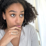 Lotte Leopard Jewelry / Rings / Open Oval Brunel