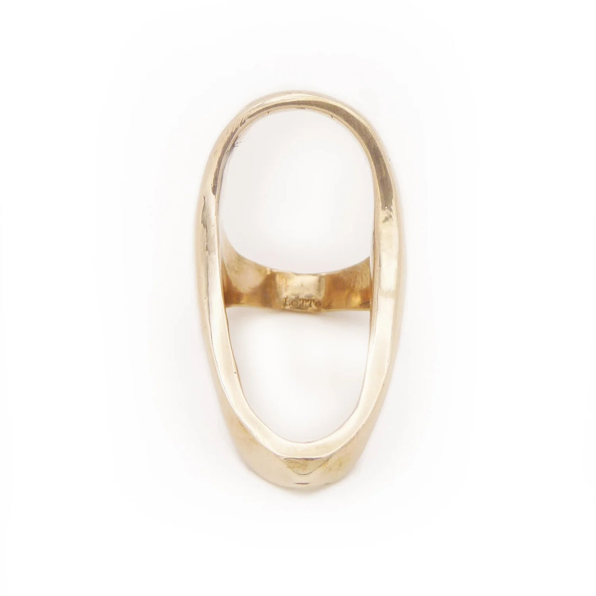 Bronze open oval ring. It's the airy space that grabs attention, not to mention the bold form of Lotte's open oval "Brunel" ring! 