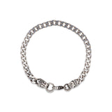 Self expression rules with this f-stamped heavy curb chain link bracelet. 